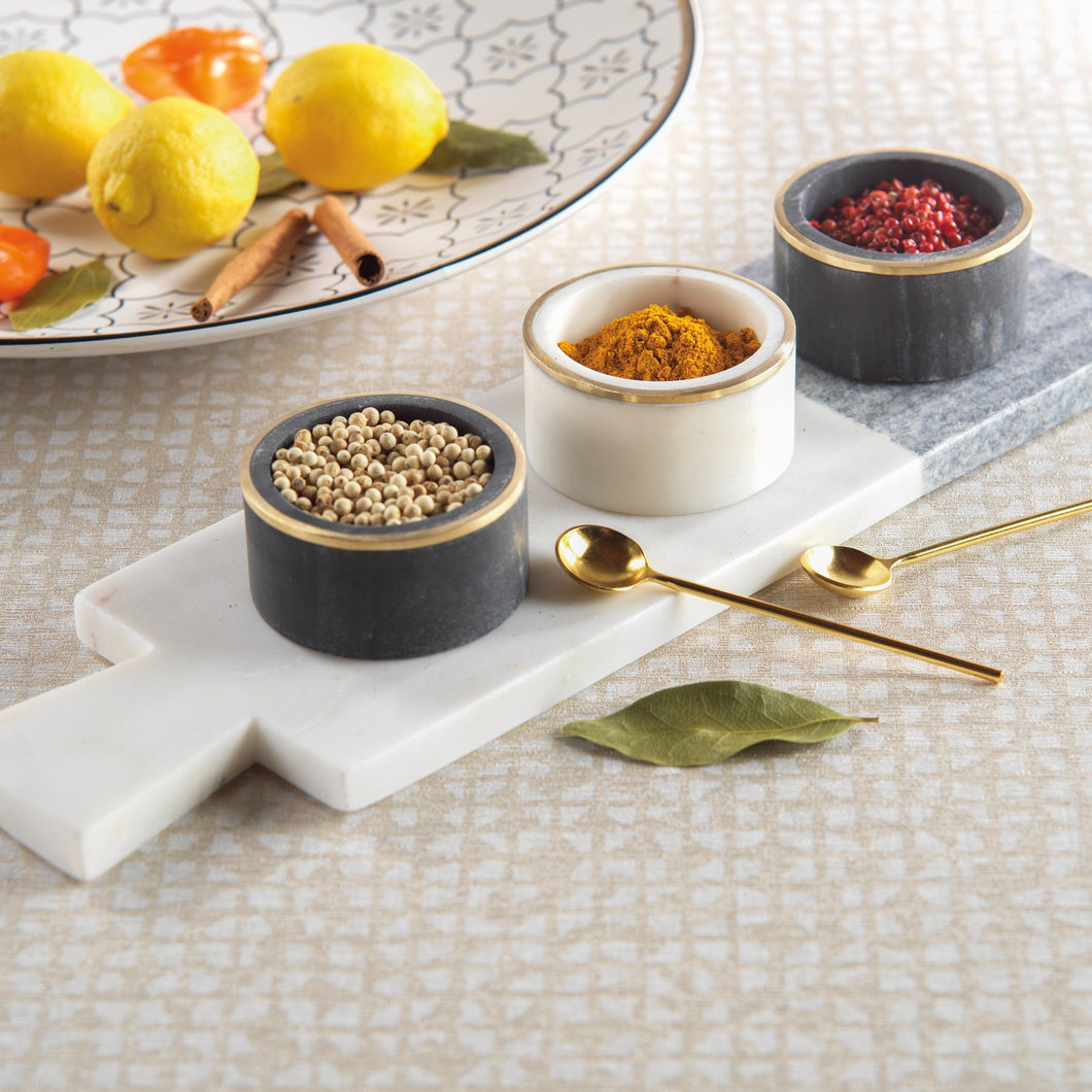 MAKRANA TWO- TONE CONDIMENT SET