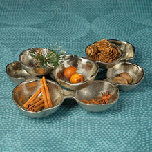 Load image into Gallery viewer, SMALL CLUSTER OF NINE SERVING BOWLS - NICKEL