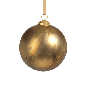 Rustic Metallic Ornament - Gold - Large