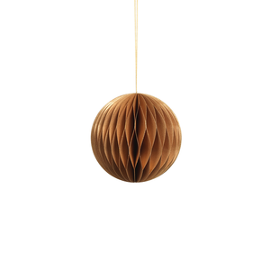 Wish Paper Decorative Ball Ornament - Gold with Gold Glitter Edges - Medium