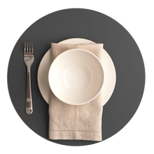 Load image into Gallery viewer, RUCA ROUND PLACEMAT GRAFITE (GREY 80 ) (SET OF 4)