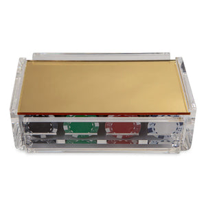 LA FICHA LUXE POKER CHIP SET, GOLD MIROR