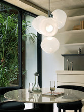 Load image into Gallery viewer, MELT CHANDELIER MINI OPAL/SILVER LED