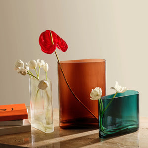 MIST VASE SHORT CARAMEL
