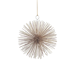 WIRE STAR BURST ORNAMENT - CHAMPAGNE - LARGE