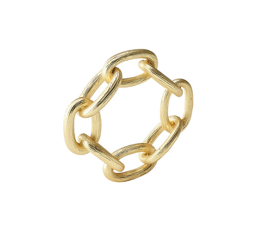 CHAIN LINK NAPKIN RING, GOLD SET OF 4
