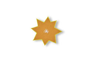 SHAPED COASTER YELLOW - STAR 15X15