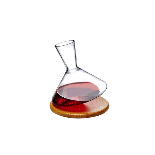 GLASS BALANCE WINE DECANTER WITH STAND