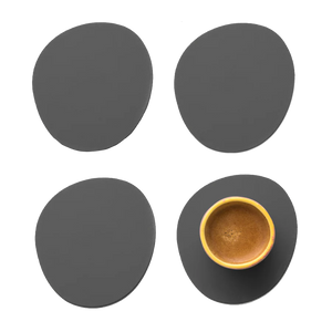 RUCA STONE COASTERS (X4) GRAFITE (GREY 80)