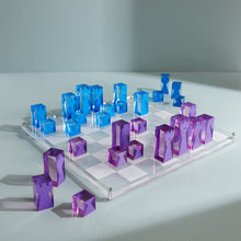 Load image into Gallery viewer, ACRYLIC CHESS SET - BLUE/PURPLE