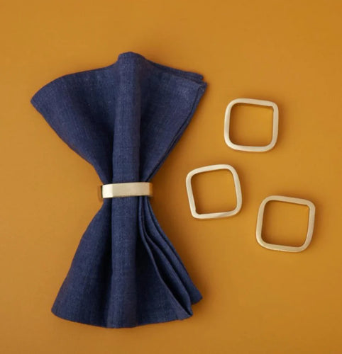 SQUARE NAPKIN RING, GOLD