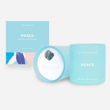 Load image into Gallery viewer, “PEACE” CRYSTAL MANIFESTATION CANDLE