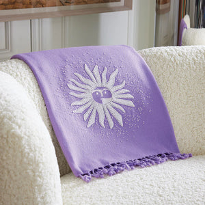 SUN EMBELLISHED THROW- PURPLE 33238