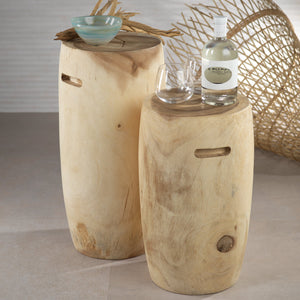 TAMBOR ACACIA WOOD STOOL - SHORT