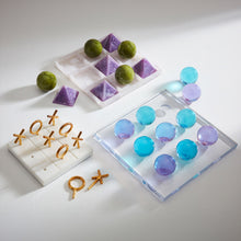 Load image into Gallery viewer, ACRYLIC TIC TAC TOE SET - TURQ/PURPLE