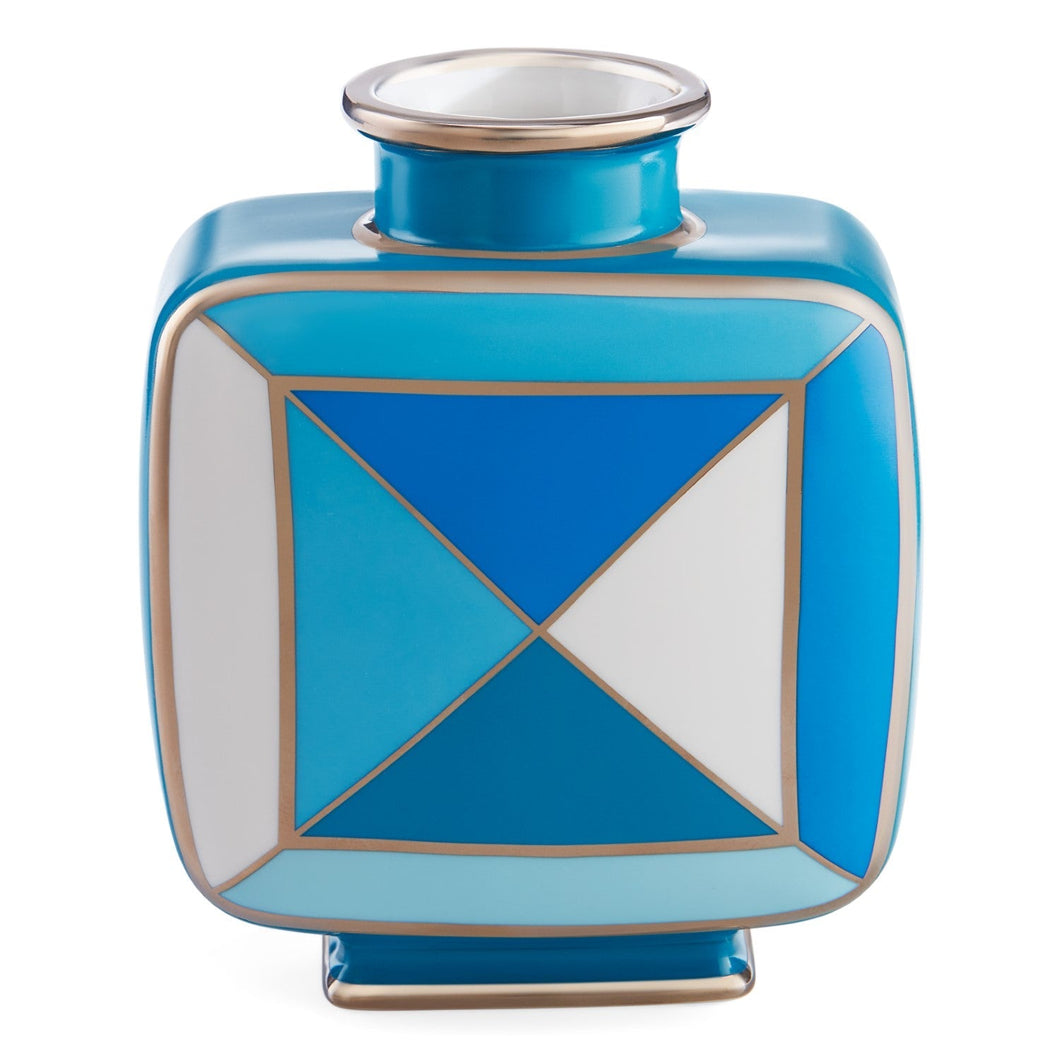 TORINO SQUARES VASE - BLUE