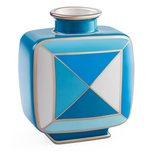 TORINO SQUARES VASE - BLUE