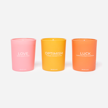 Load image into Gallery viewer, “GOOD VIBES” CRYSTAL CANDLE VOTIVE TRIO