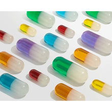 Load image into Gallery viewer, ACRYLIC PILL  - WHITE AND PURPLE - LARGE