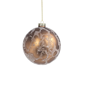 METALLIC DARK COPPER BEADED ORNAMENT - MEDIUM