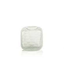 Load image into Gallery viewer, HAMMERED FROSTED GLASS VASE - CLEAR - SMALL
