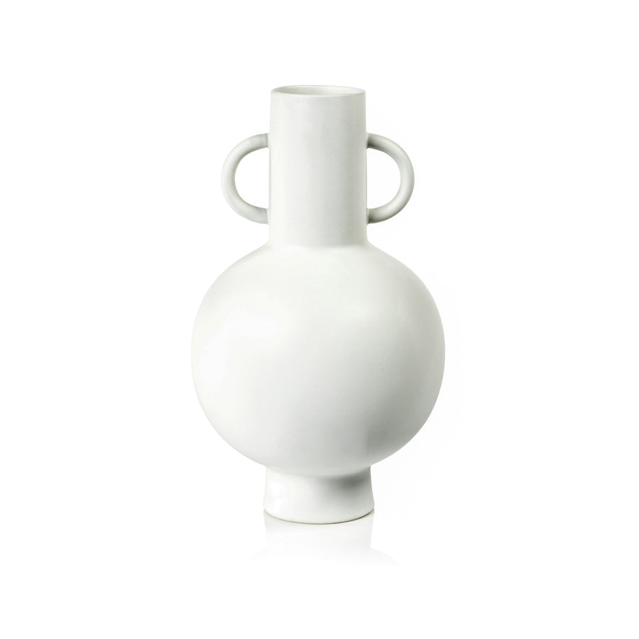 AARHUS WHITE STONEWARE VASE