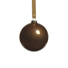 Load image into Gallery viewer, STAR TOPAZ GLASS BALL ORNAMENT,  BROWN LG