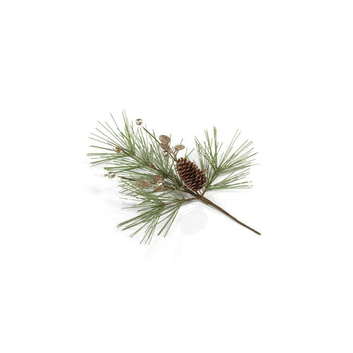 NEEDLE PINE TREE WITH GLITTER BRAND,  SMALL