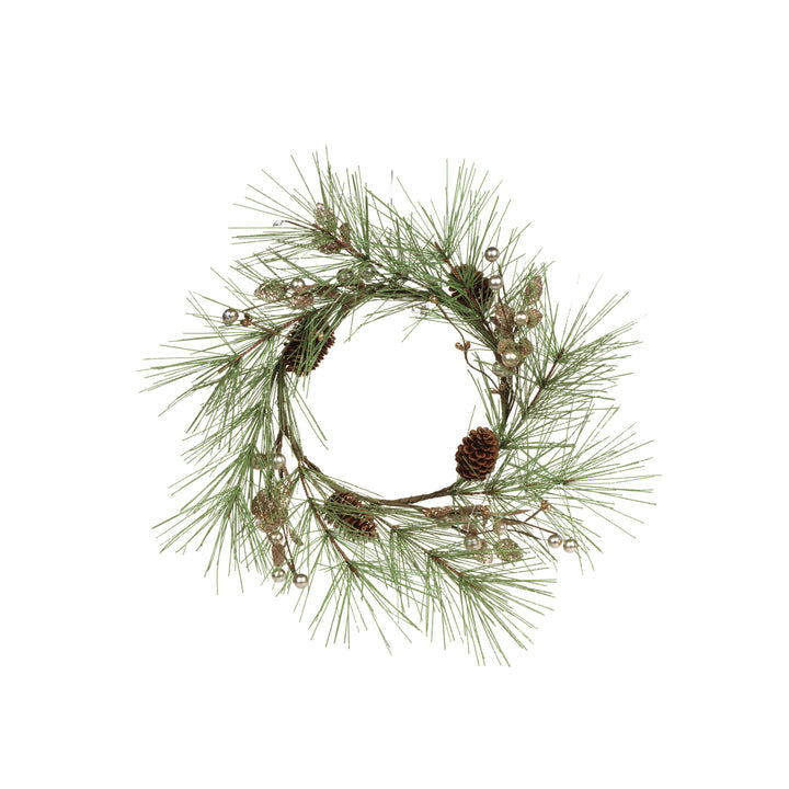 NEEDLE PINE TREE WITH GLITTER BRAND,  MED