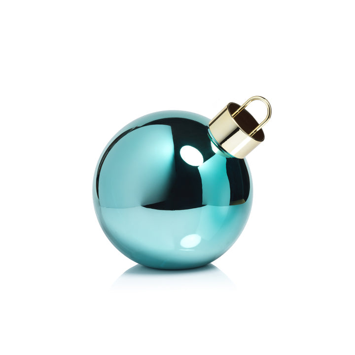 LED Metallic Glass Oversized Ornament Ball - Blue - Large
