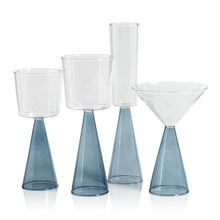 Load image into Gallery viewer, VENETO GLASSWARE - BLUE - WHITE WINE GLASS (SET OF 4)