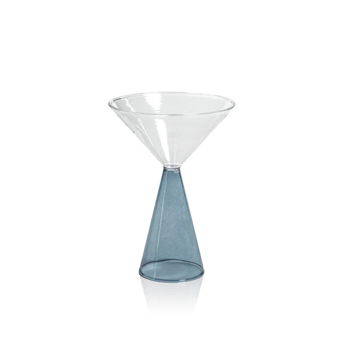 VENETO GLASSWARE - BLUE - MARTINI GLASS (SET OF 4)