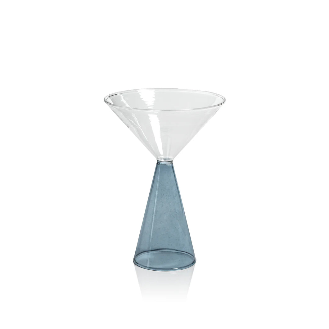 VENETO GLASSWARE - BLUE - MARTINI GLASS (SET OF 4)