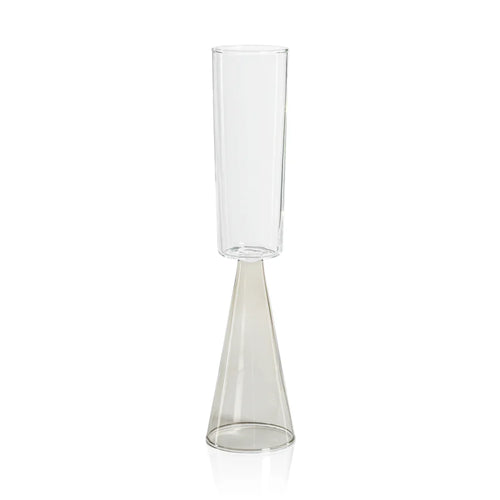 VENETO GLASSWARE - SMOKE - CHAMPAGNE FLUTE (SET OF 4)