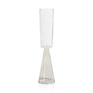 VENETO GLASSWARE - SMOKE - CHAMPAGNE FLUTE (SET OF 4)