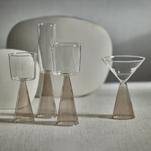 Load image into Gallery viewer, VENETO GLASSWARE - SMOKE - MARTINI GLASS