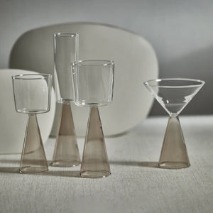 VENETO GLASSWARE - SMOKE - MARTINI GLASS
