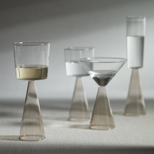 VENETO GLASSWARE - SMOKE - MARTINI GLASS