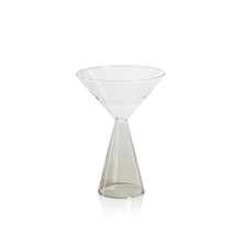 Load image into Gallery viewer, VENETO GLASSWARE - SMOKE - MARTINI GLASS