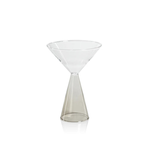 VENETO GLASSWARE - SMOKE - MARTINI GLASS  (SET OF 4)