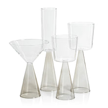 Load image into Gallery viewer, VENETO GLASSWARE - SMOKE - MARTINI GLASS