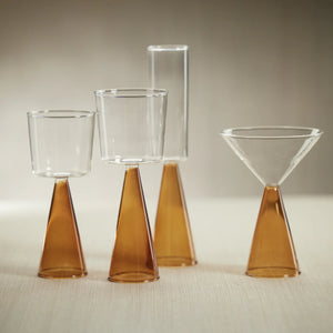 VENETO GLASSWARE - AMBER - RED WINE GLASS (SET OF 4)