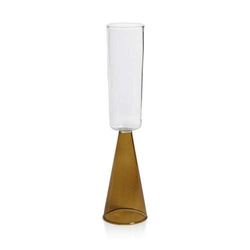 VENETO GLASSWARE - AMBER - CHAMPAGNE FLUTE (SET OF 4)