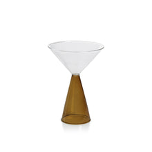 Load image into Gallery viewer, VENETO GLASSWARE - AMBER - MARTINI GLASS (SET OF 4)