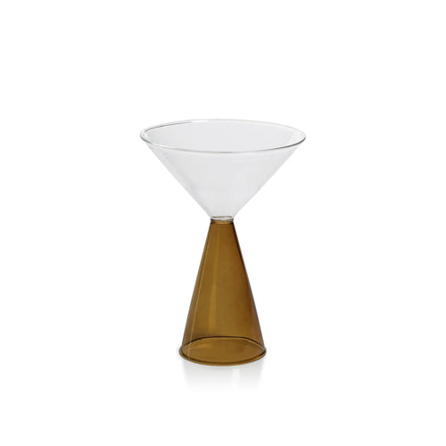 VENETO GLASSWARE - AMBER - MARTINI GLASS (SET OF 4)