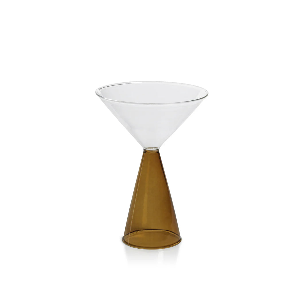 VENETO GLASSWARE - AMBER - MARTINI GLASS (SET OF 4)