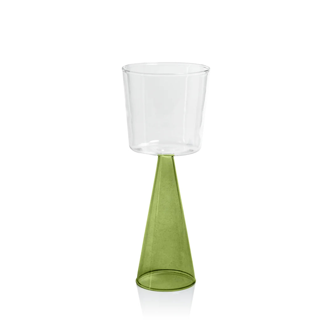 VENETO GLASSWARE - GREEN -RED WINE GLASS (SET OF 4)