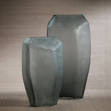 Load image into Gallery viewer, BANFORD CUT GLASS VASE - GRAY - SHORT