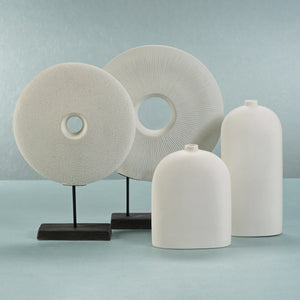 LILY ALL - WHITE CERAMIC VASE - TALL