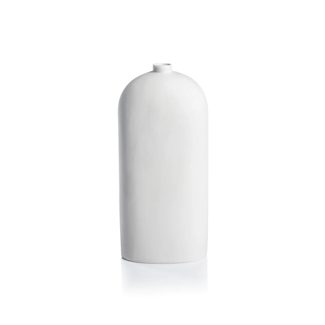 LILY ALL - WHITE CERAMIC VASE - TALL